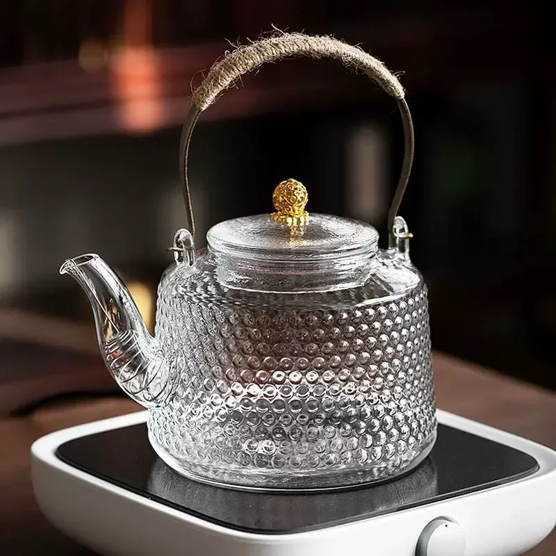 1300ml Japanese Heat-resistant Glass Tea Teapot Boling Puer Oolong Tea Kettle With Filter Water Jug Teaware Tea Set