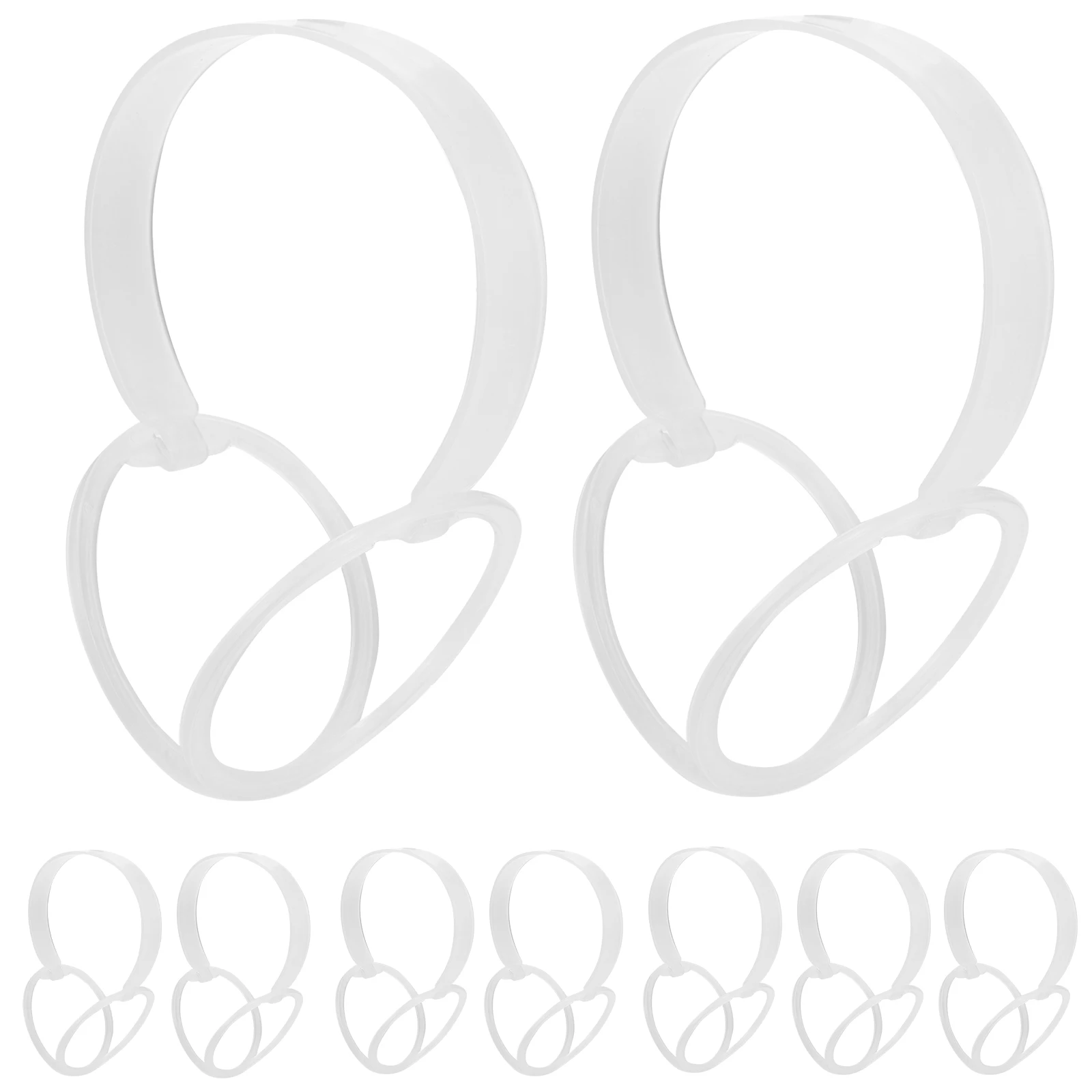 10 قطع من رف إطار غطاء للأذنين مادة شفافة قوية يمكنك صنعها بنفسك رف غطاء للأذنين تصميم بسيط وأنيق لحماية الشتاء #2