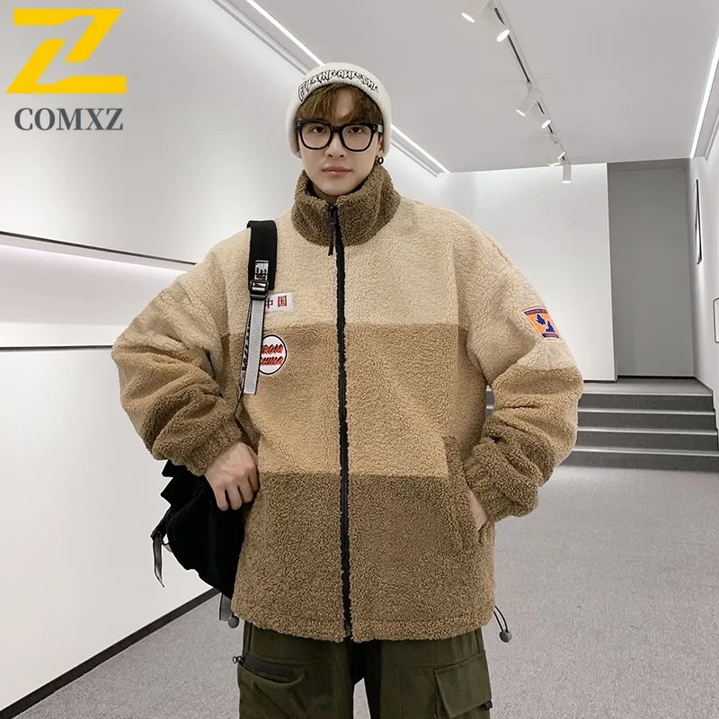 COMXZ الرجال سترة مبطنة بالقطن اللون حجب رحلة الثلج يندبروف السفر الخبز سترة الترفيه اليومي تصميم دافئ معطف الحشو