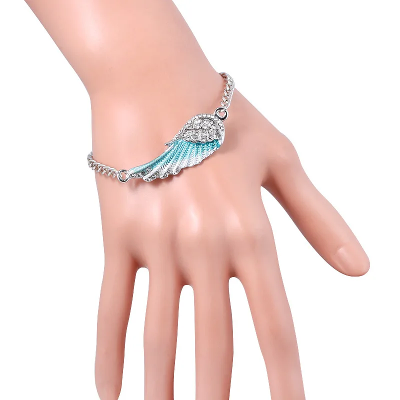angel wing bracelet Pendant Bracelet for Women Stainless Steel Beads Chain Bracelet Fashion Kpop 2025 New Jewelry Wedding Gift