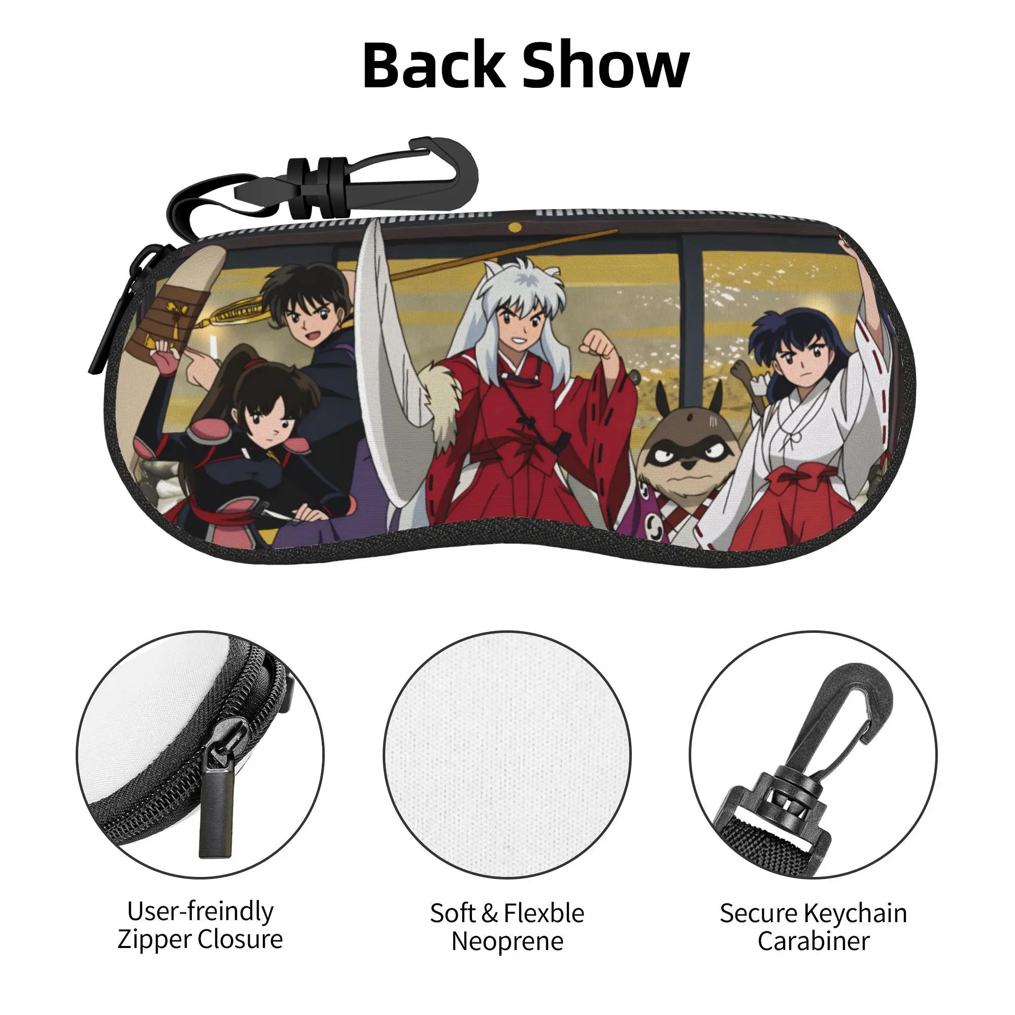 Estuche para gafas Inuyasha Kagome Higurashi, estuche para gafas de moda para hombres y mujeres, Miroku Sango Shippo, estuche para gafas de sol, bolsa para gafas