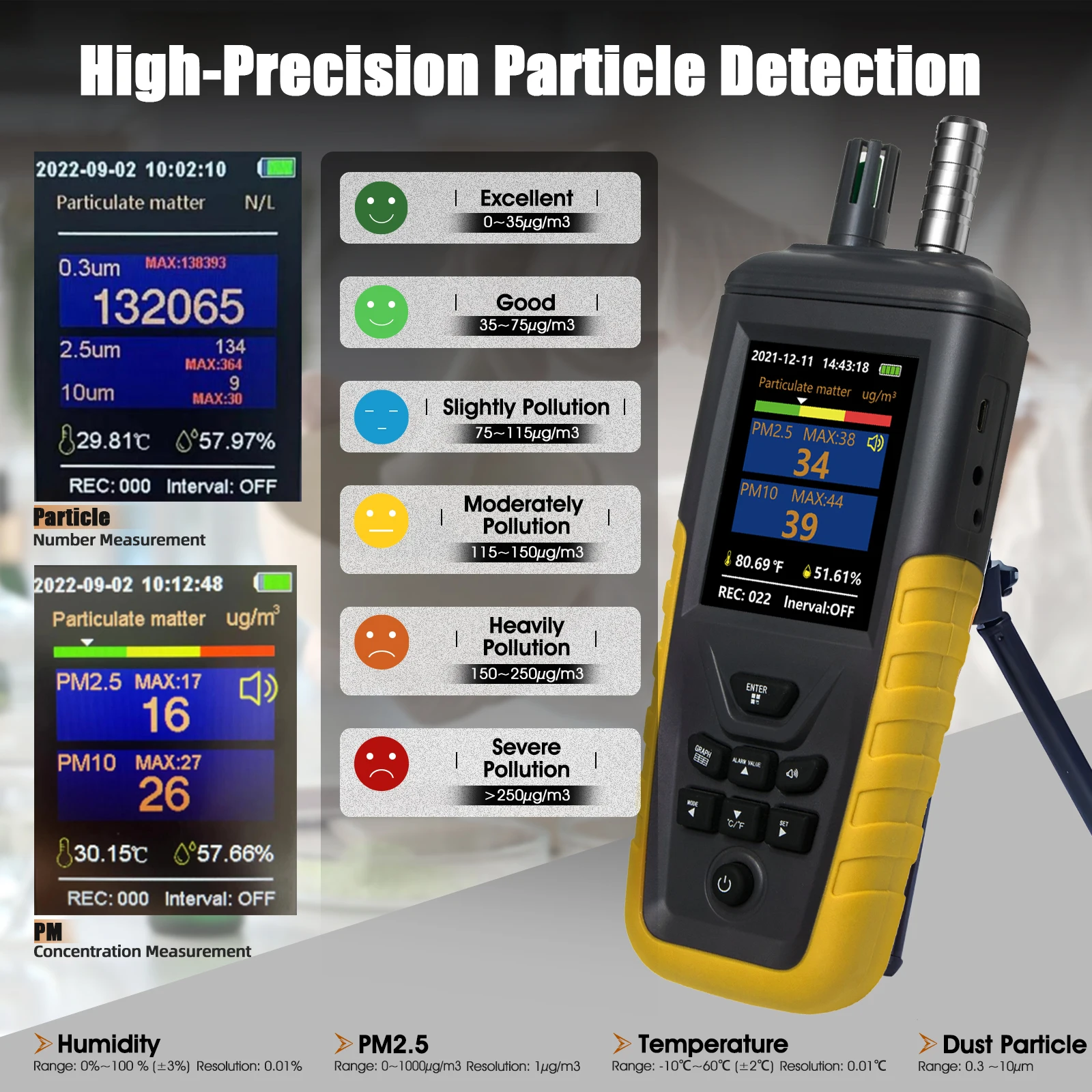 Портативный счетчик частиц пыл – обзор и цена Industrial Laser Sensor