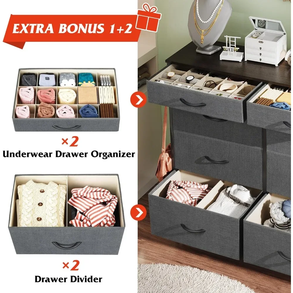 Dressers for Bedroom Furniture Dark Grey Dressing Table Tall Storage Tower With Drawer Organizers Hallway Closet Fabric Dresser