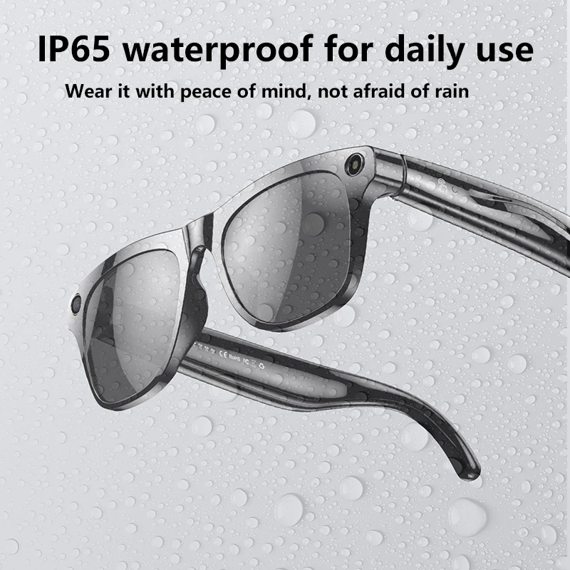 Lenovo With Upgrade Camera Voice Sunglasses Video Recording AI Photo Recognition 8K HD Smart Bluetooth Call Translation Glasses