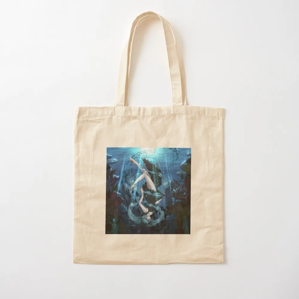 Deep Sea Girl Tote Bag tote bag university cloth bag woman shopping cart bags shopper women canvas