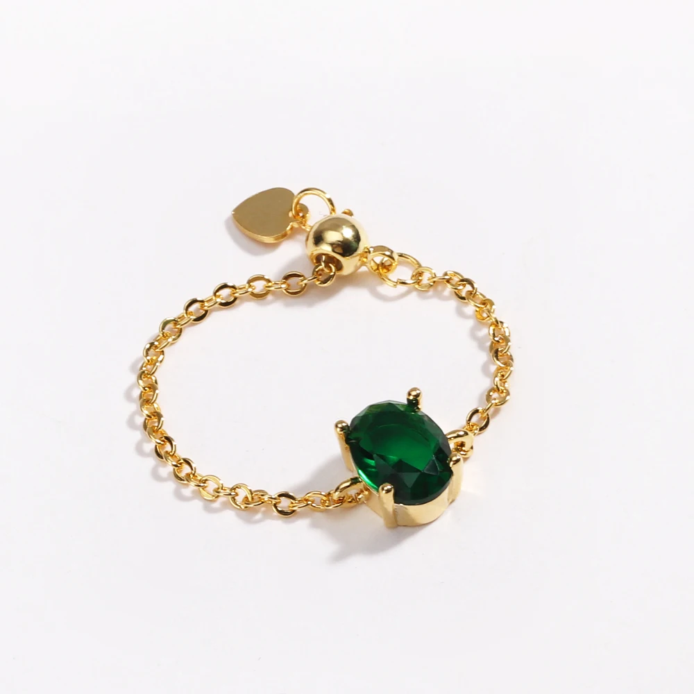Adjustable Bling Tiny Delicate Oval Shape Colors Ring for Women