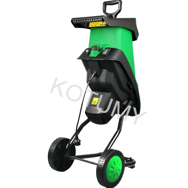 2400W 50L Electric Branch Shredder Garden Shredders High Power Tree Leaf Wood Branch Crusher Electric Pulverizer Garden Tool