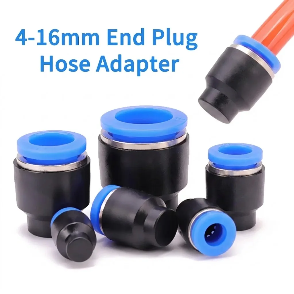 2PCS 4-16mm End Plug Hose Adapter Slip Lock Quick Insert Release Connectors Pneumatic Tube Fittings For DIY Garden Irrigation