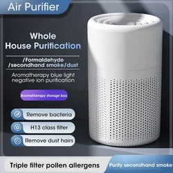 Portable Air Purifier Wireless Car Air Freshener Multifunctional HEPA Negative Ion Purification Activated Carbon Filtration