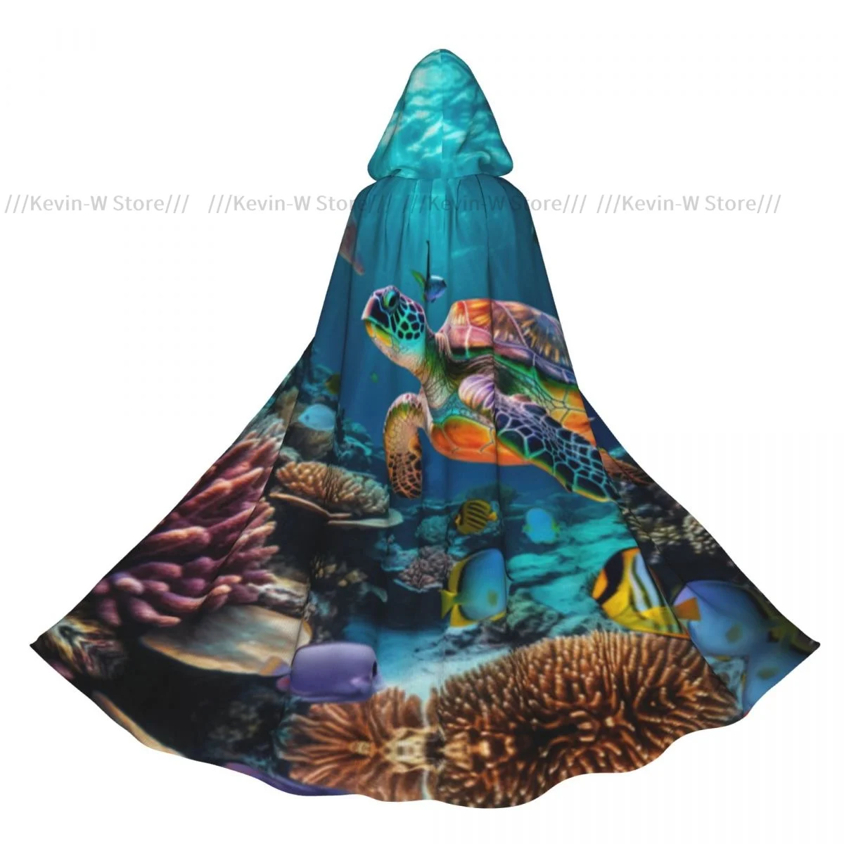 

Морская черепаха, подводный плащ с капюшоном, полиэстер, унисекс, накидка ведьмы, аксессуар для костюма
