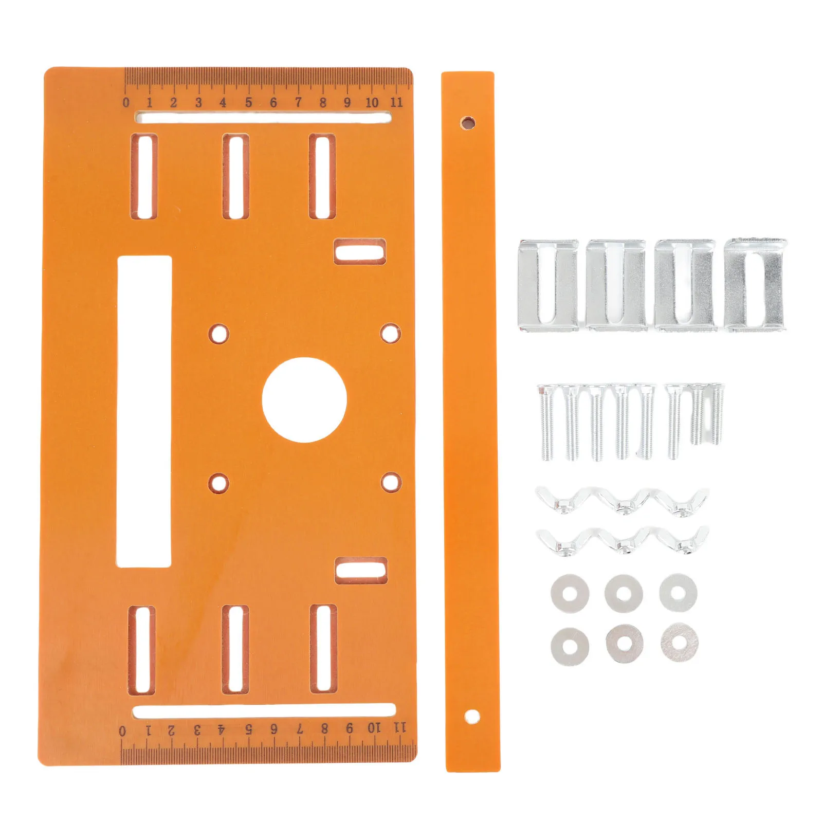 Cutting Machine Base Board 90° and 45° Cut Punching Design 28x15cm 0-9.5cm Range Circular Saw Base Plate for Woodworking Tasks