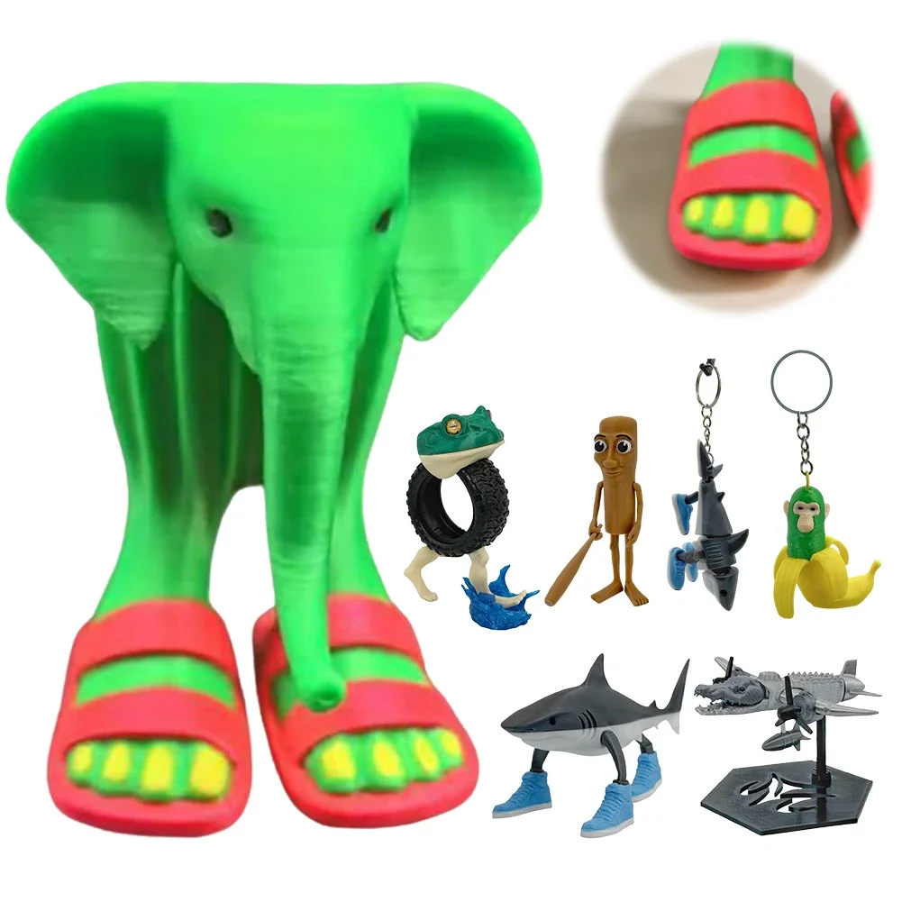 Drukowana w 3D urocza figurka anime, odporna na zużycie, ruchoma figurka zwierzęcia, uniwersalna dekoracja biurka z kreskówki, rzeźba do dekoracji domu.