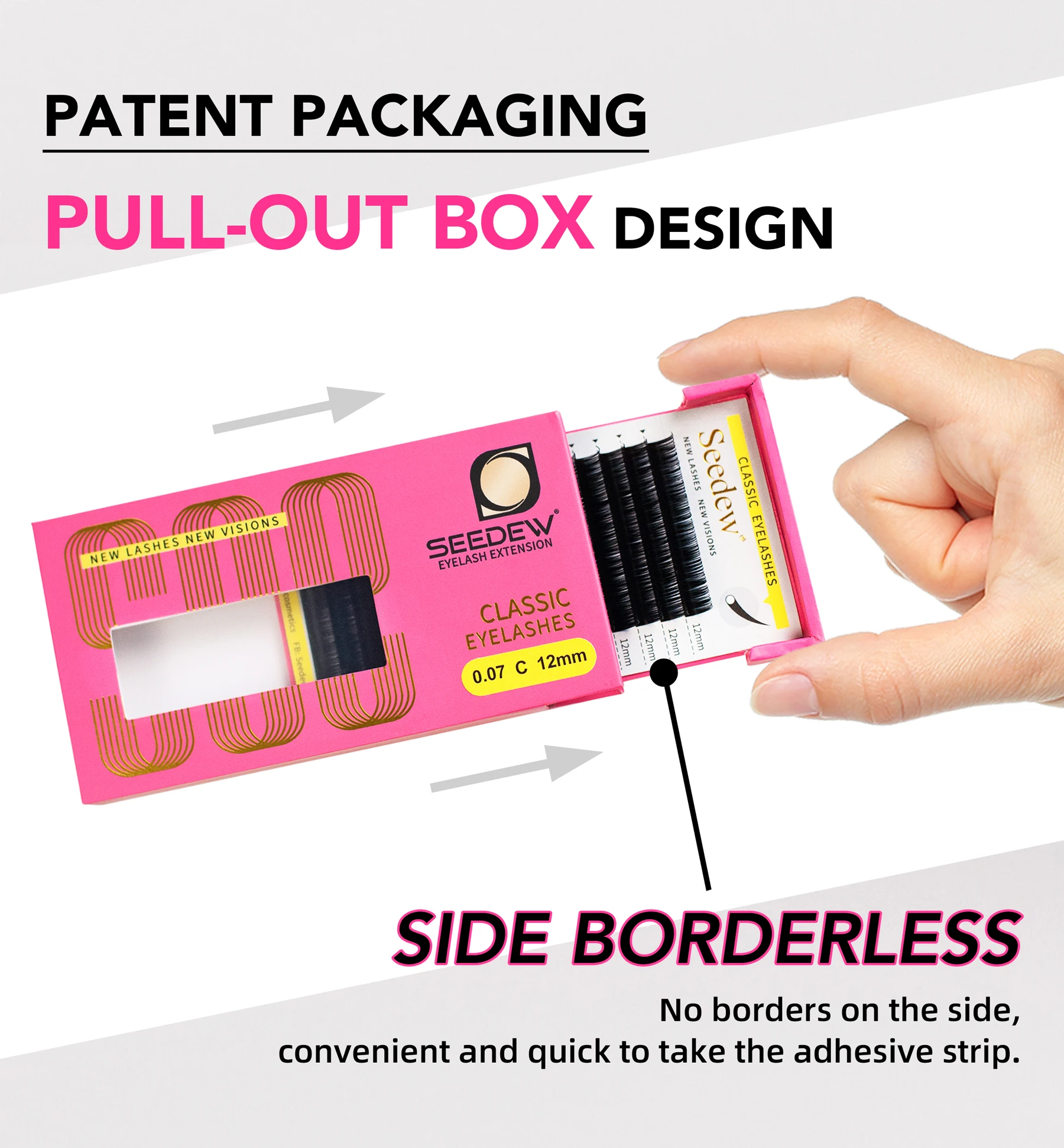 SEEDEW 0.07/0.05/0.15mm B/C/D/DD Krul Klassieke Wimpers Faux individuele Wimper Professionals Natuurlijke Wimper Extensions