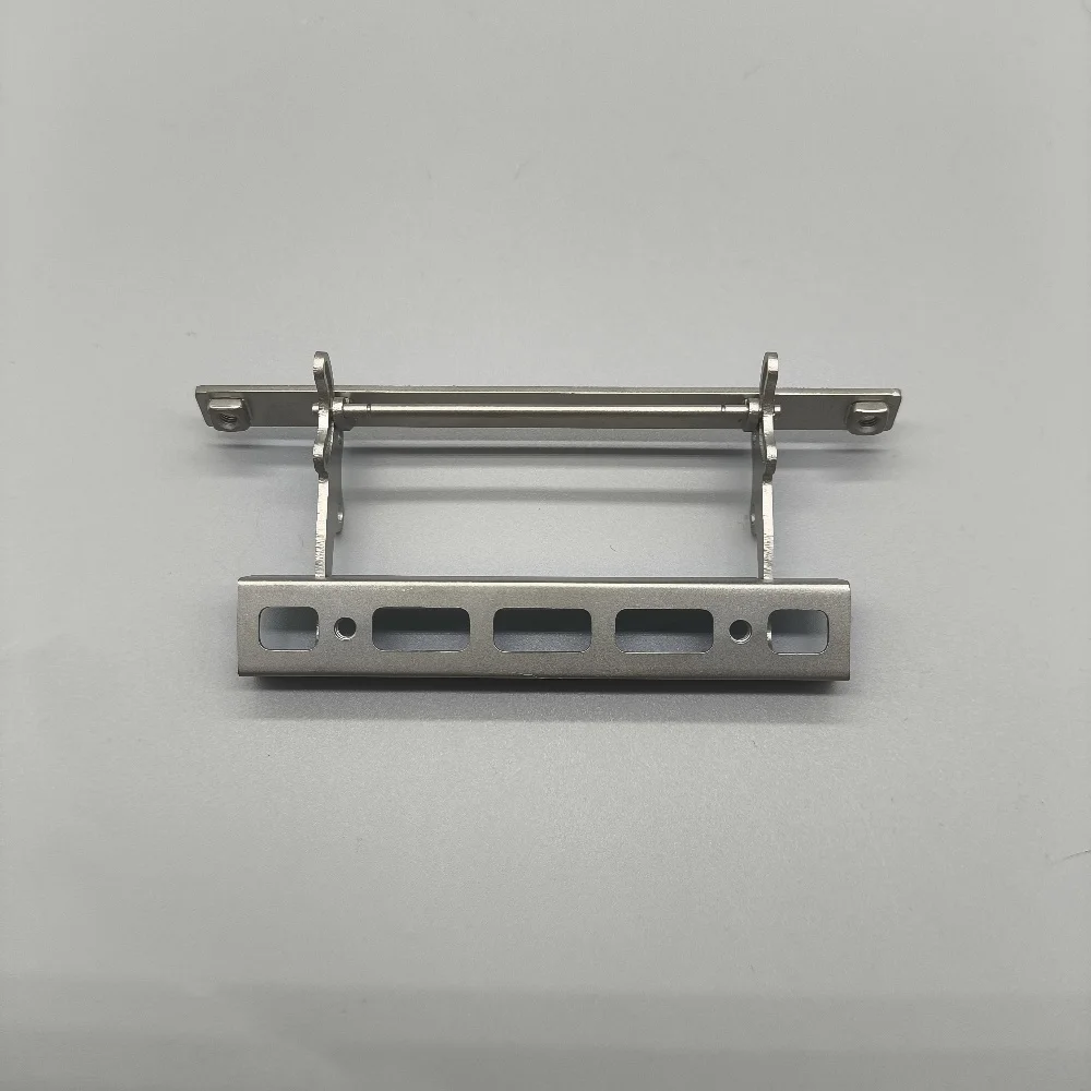 Soporte giratorio frontal plateado 770S, actualización de bisagra abatible para 1/14 Tamiya RC, Control remoto, juguete, remolque, Tractor, accesorios de coche DIY