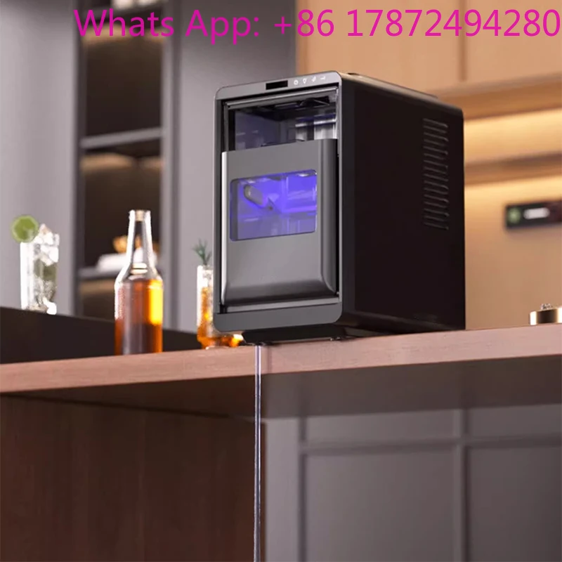 220V Household And Commercial Ice Maker Machine Fast Cooling Energy-Efficient Ice Maker Half-Moon Ice Cube Machine Black