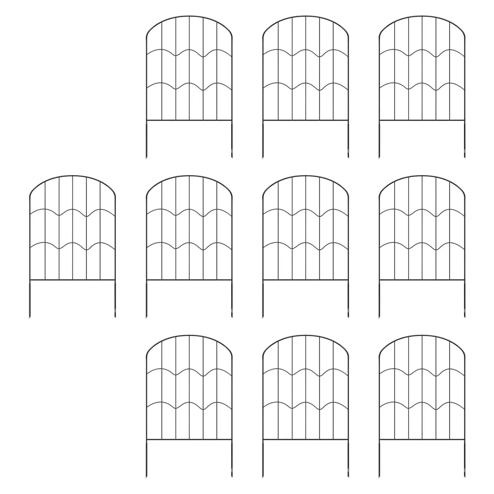 

10Pcs Decorative Garden Fence Flower Edging Border for Lawn Flower Bed Patio