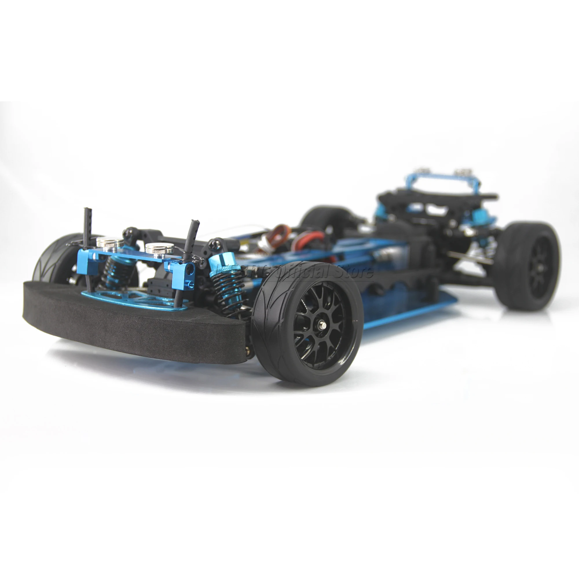 Neumáticos Y Ruedas De 75 Mm Para Coches RC 1/10 - Goma Azul Y Verde, Hexágono De 12 Mm, Compatibles Con HSP, HPI, Tamiya