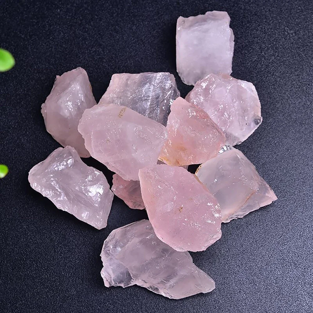 100% Natural Rose Quartz Mineral Specimen High Quality Pink Crystal Healing Irregularly Shaped Good-looking Raw Stone Decoration