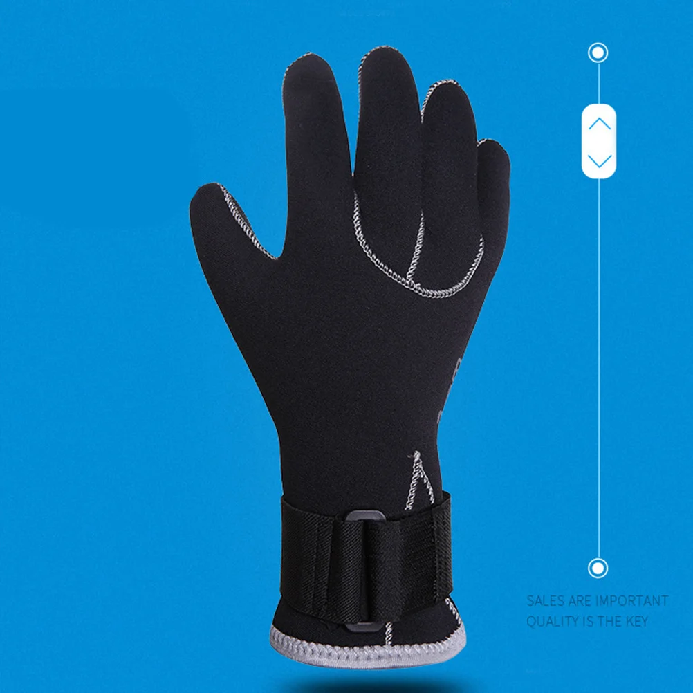 

3mm Thick Anti-Slip Diving Gloves Warm Non-Scratch Snorkeling Protective Gear Black S Diving Gloves for Fishing