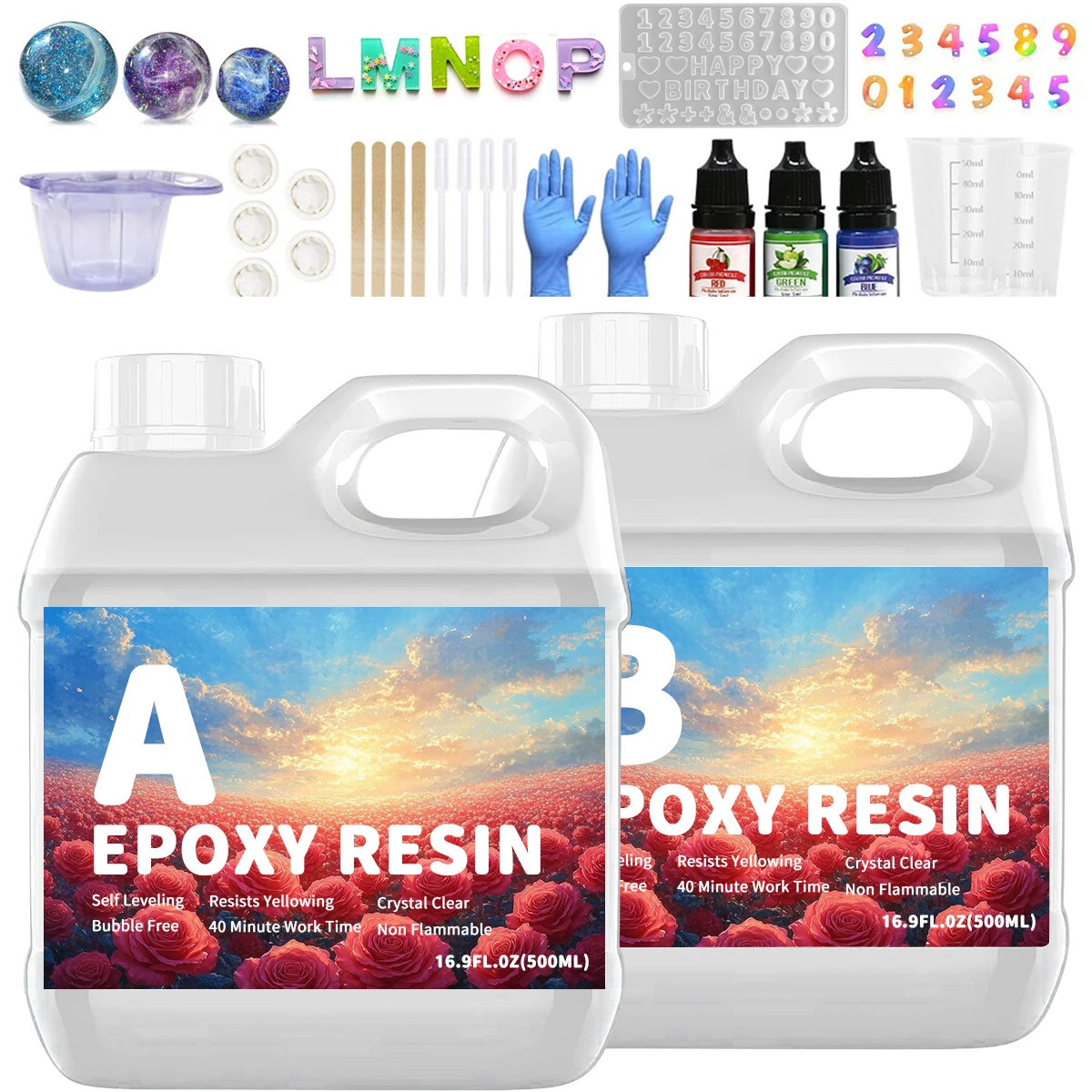 

Набор кристально-прозрачной эпоксидной смолы, 500 мл, глянцевый, без пузырьков, быстрое отверждение, низкий запах, подходит для столешниц реки, ювелирных изделий