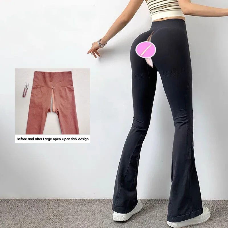 

Уличные сексуальные брюки с открытой промежностью, экзотические шорты, женские бесшовные леггинсы персикового цвета на бедрах, одежда для йоги с эффектом пуш-ап, повседневная уличная одежда для пар