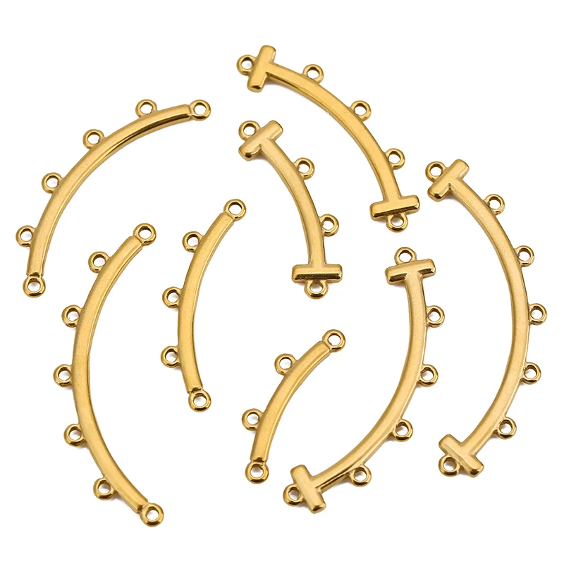 5pcs Stainless Steel Bohemia Necklace Bracelet Layer Pendant Bail Connector for DIY Jewelry Making Multi Strand Clasp Accessorie