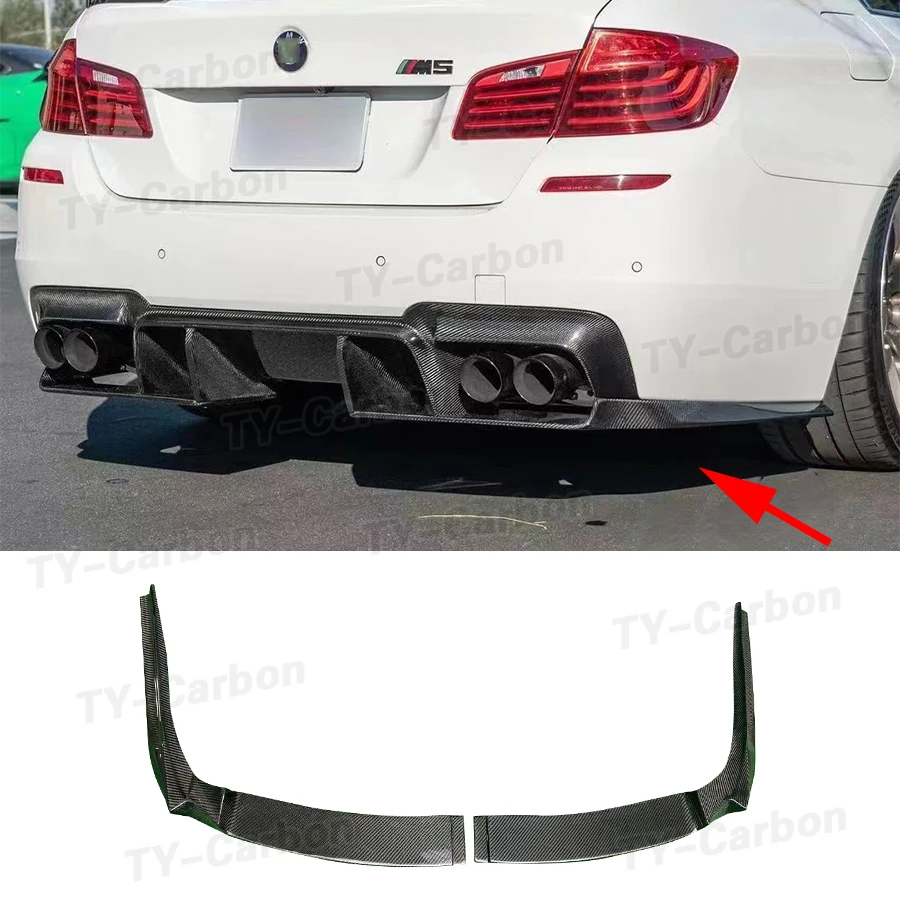 For BMW 5 Series F10 M Sport M5 2011-2016 Carbon Fiber FRP Rear Bumper Lip Diffuser Splitters Spoiler