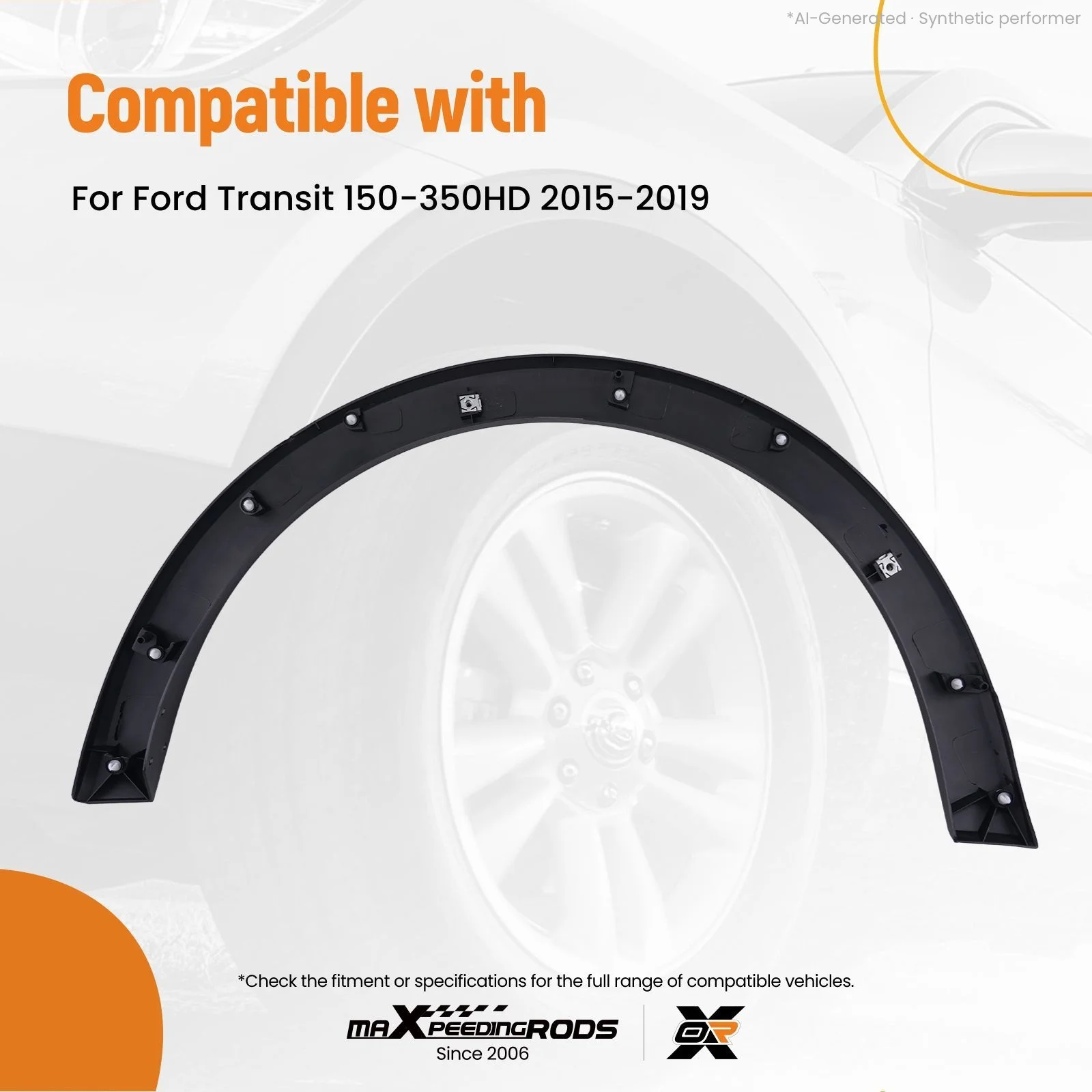 Wheel Arch Fender Flare Molding Trim Left for Ford Transit 150-350HD 15-19 Rear