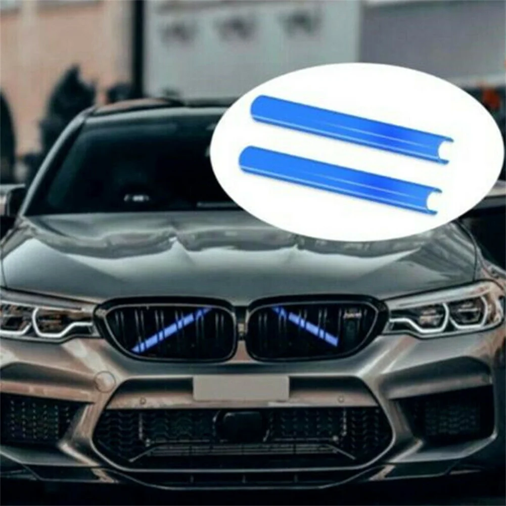 Add a Personalized Touch to Your For BMW G01 G02 G05 G06 G07 G30 G38 G32 with Blue Grille Trim Strips Set of 2