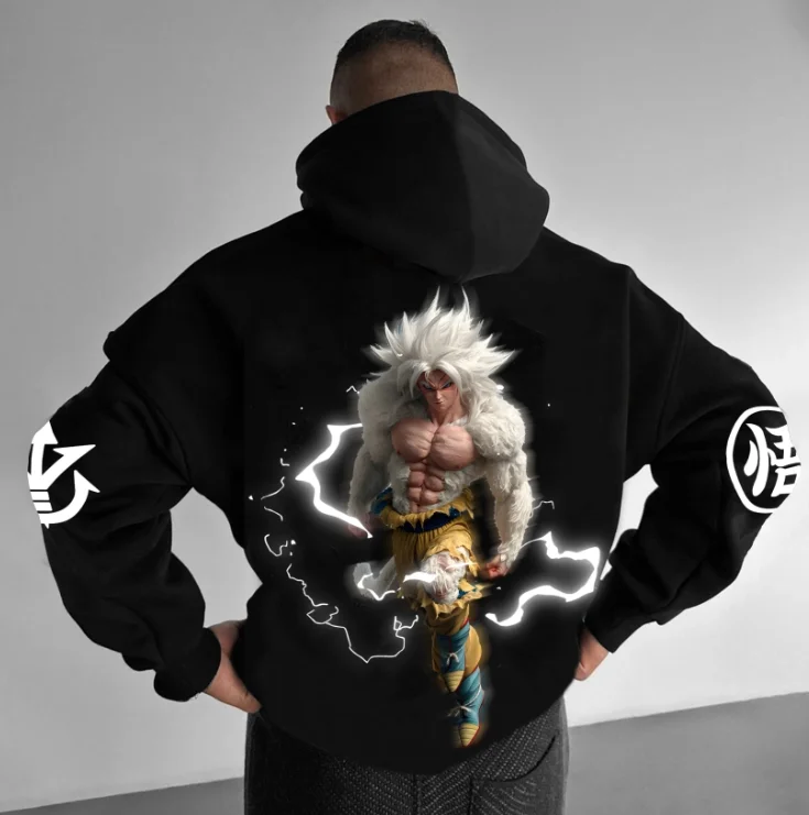 

New Men's and Women's Dragon Ball Loose Hoodie Autumn and Winter Street Dragon Ball Animation Casual Comfort Top