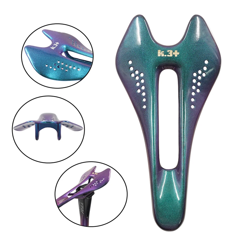 

Сверхлегкое седло K+ из углеродного волокна, MTB, горный велосипед, переднее дорожное седло, трехцветное, 122/132 мм, гравийное седло для велосипеда