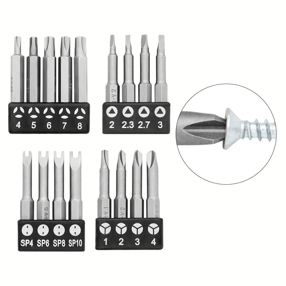 4/5pcs 50mm Length Special-shaped Screwdriver Set U-shaped Y-Type Triangle Triangle Inner Cross Screwdriver Bit Hand Tool