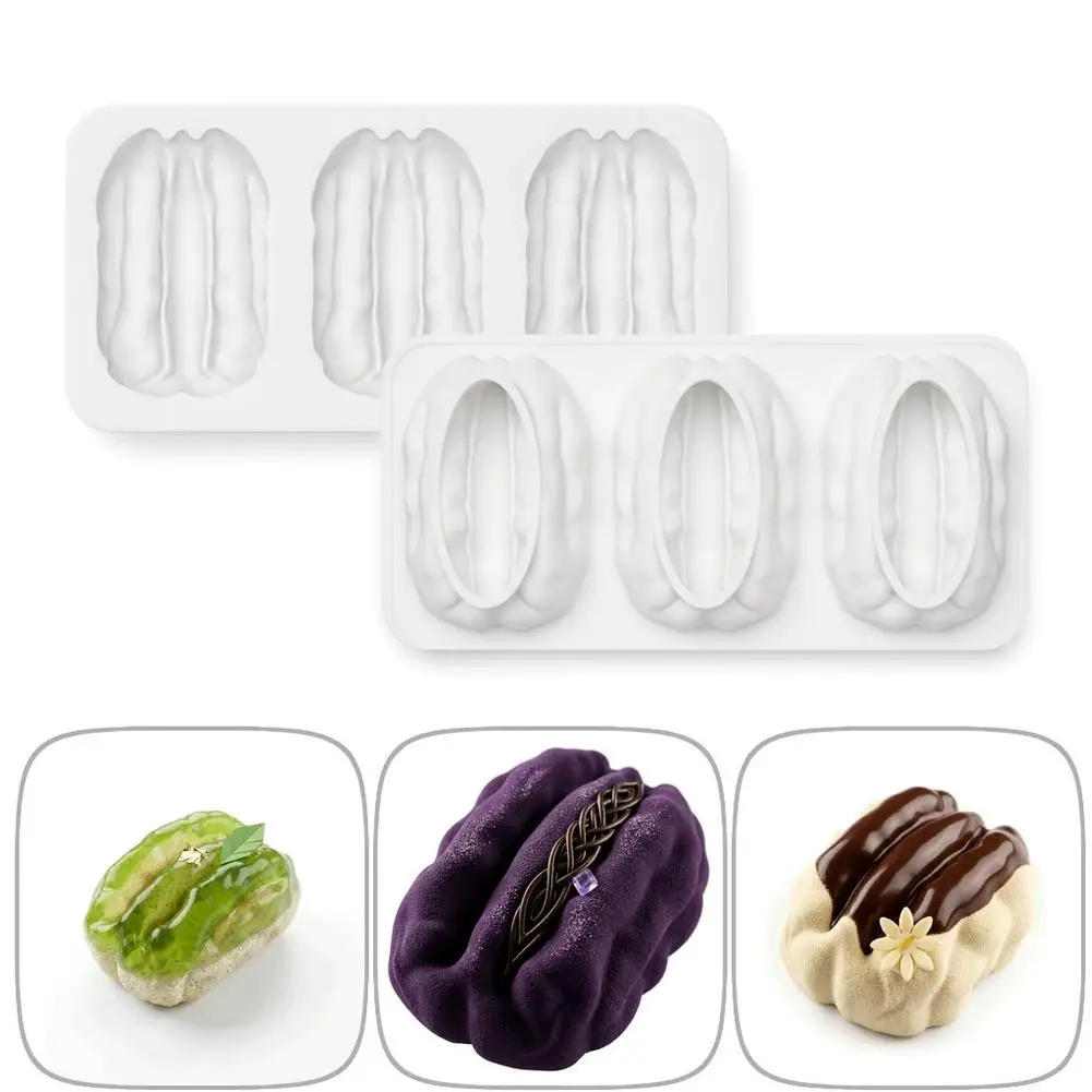 Pecan Nuts Design 1 or 3-Cell Silicone Chocolate Mold Food Grade Kitchen Bakeware French Mousse Cake Mould Dessert Tools