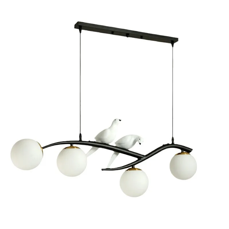 

Nordic LED Bird Lamp Chandelier Restaurant Luster Modern Glass Lampshade Dining Room Lights Home Decor Table Bar Light Fixtures