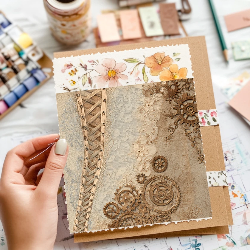 36 Sheets 6"x6" Scrapbook Paper Pack: Starlit Watercolor Splashes for Scrapbooking, Origami & Cosmic Craft Projects.