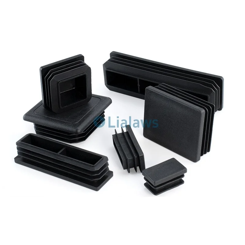 3/5/10/20/30/50pcs Rectangular Pipe Plug Square Plastic Blanking End Caps Table Pipe Inserts Plug Anti Slip Furniture Foot Cover