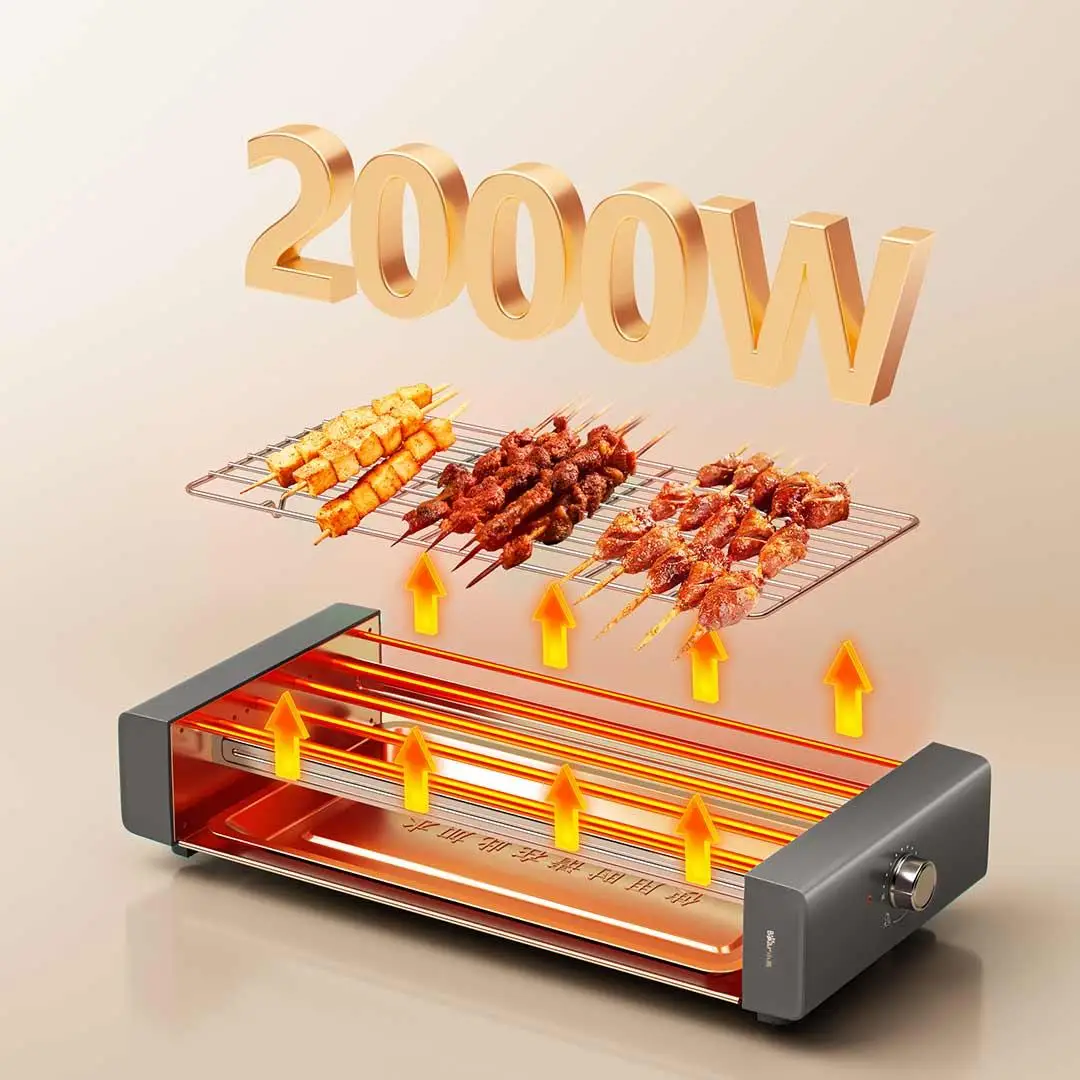 Orso 220 2000W Forno per barbecue elettrico per arrostire interni Forno per barbecue multifunzione ad alta potenza di grande capacità