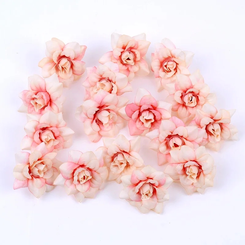 50 Stück künstliche Blumen, 4,5 cm, künstliche Blumen für Heimdekoration, Hochzeit, Hochzeit, Dekoration, Partyzubehör, DIY-Girlande, Geschenkzubehör – Detail 12
