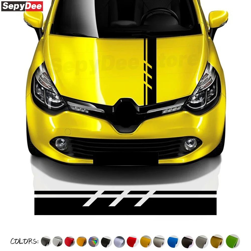 

Universal Car Hood Bonnet Stickers for Sedan Suv Coupe Racing Stripe Body Engine Cover DIY Modified Decals Car Accessories