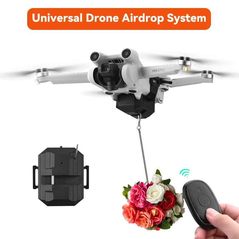 Universal Airdrop System For DJI Mini 4 Pro/Mini 4 4K/Mini 3 Pro/Mavic 3/Mini 2/AIR 2/2S/Mavic 2/Fimi X8 SE Drone Gift Thrower