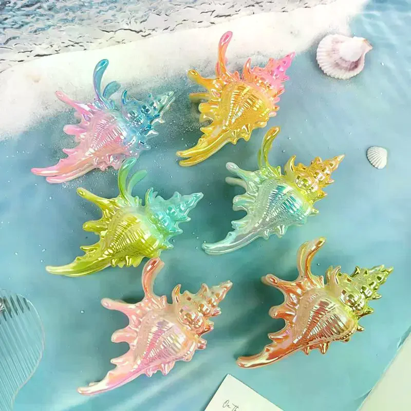 1 قطعة مشبك شعر أنيق على شكل قرش دبوس شعر محارة إبداعية هدية ملونة لصيف الشاطئ أغطية الرأس إكسسوارات الشعر #5