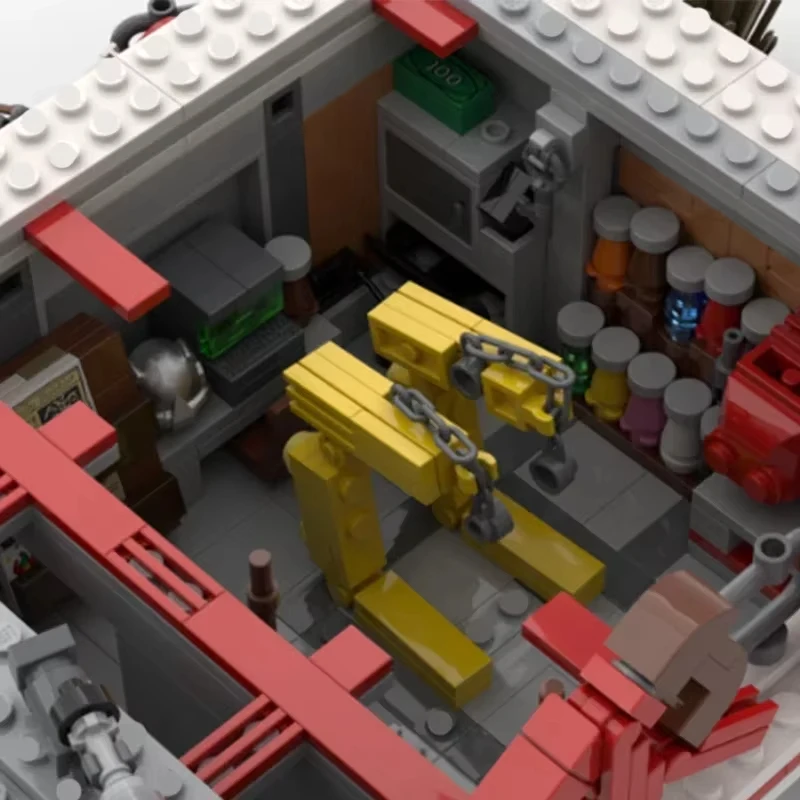 1285PCS MOC berühmte film und fernsehen rote rakete lkw stop modell DIY montage baustein spielzeug kinder geburtstag geschenk