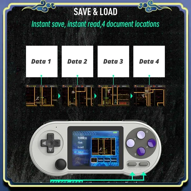 

Spare Parts SF2000 Handheld Game Console Built-In 6000 Games Classic Mini 3 Inch Video Game Consoles Support AV Output