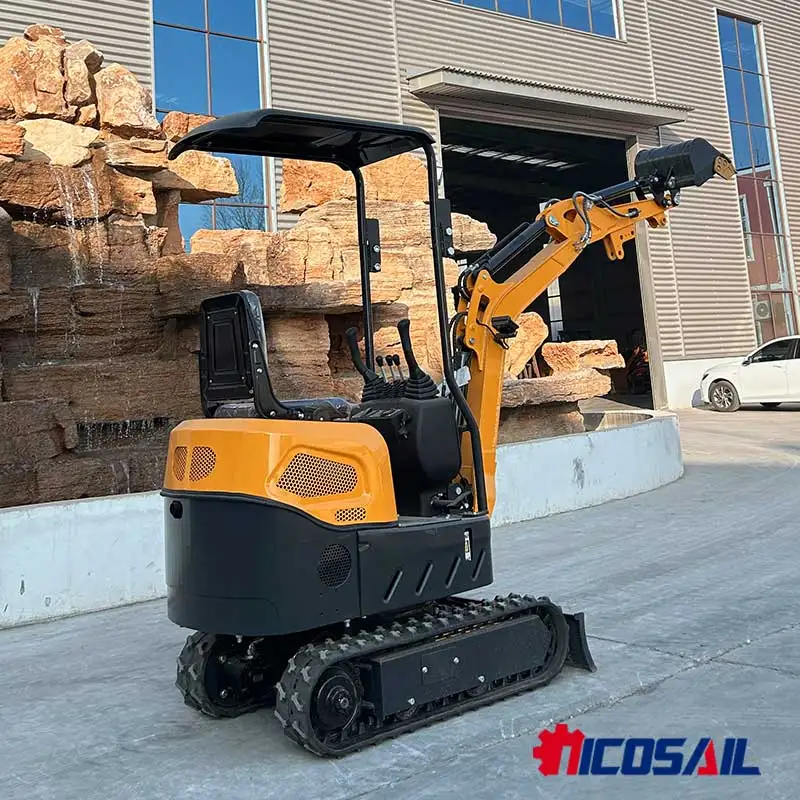    Miniexcavadora sobre orugas hidráulica industrial: certificación EPA para construcción, campos agrícolas y tareas de eliminación de árboles de huerto