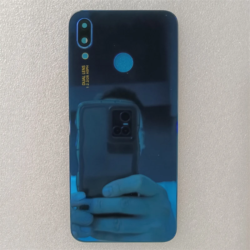 

Задняя крышка батарейного отсека для Huawei P20 Lite, задняя крышка корпуса, 3D стеклянная панель, замена для девяти 3e, задняя крышка батарейного отсека