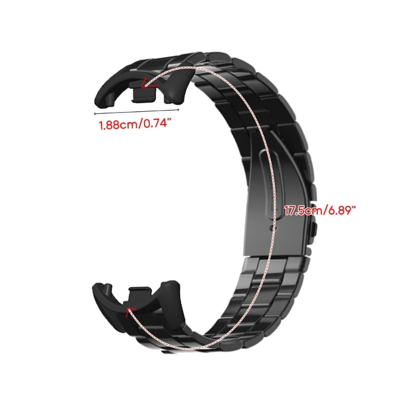 สายสแตนเลสสำหรับสมาร์ทวอทช์ Xiaomi Mi band 8สายรัดข้อมือโลหะสายรัดข้อมือสำหรับ miband 8