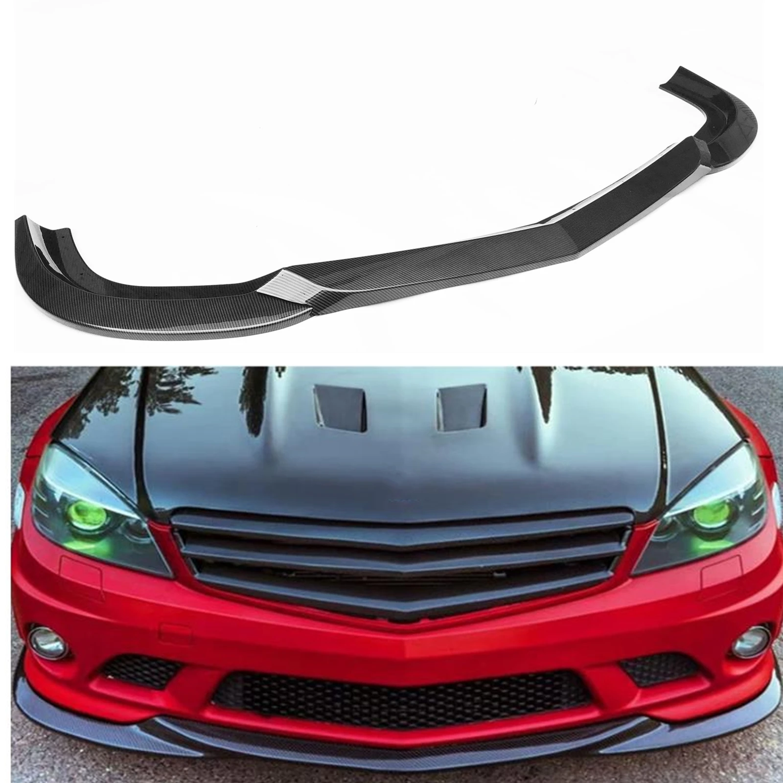 

Car Front Bumper Spoiler Lip Lower Splitter Blade For Mercedes Benz W204 C Class Sedan C63 AMG 2008-2011