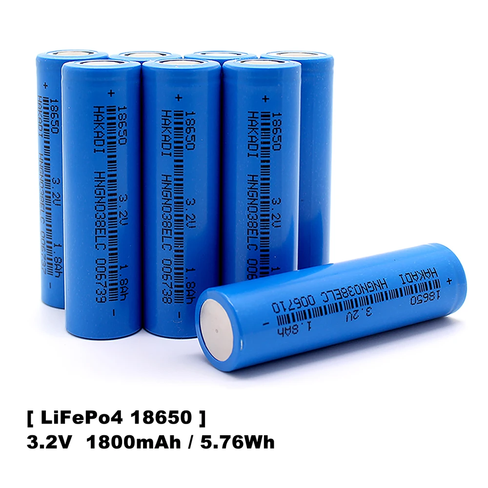 18650 Lifepo4 3.2V 1800mah akumulator akumulator nowy, długi cykl życia dla elektronarzędzi do domowego systemu solarnego