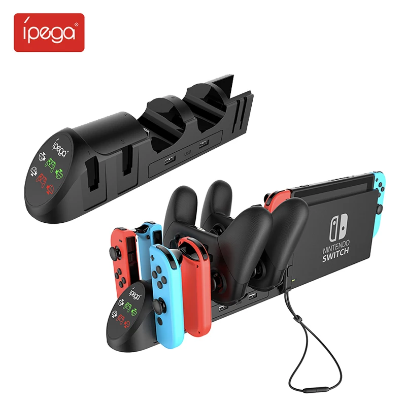 

Ipega PG-9187 8-in-1For Nintendo Switch Charger with 4 Joy-cons and 2 Pro Controllers NS Joycon Joy Con Charging Base Station