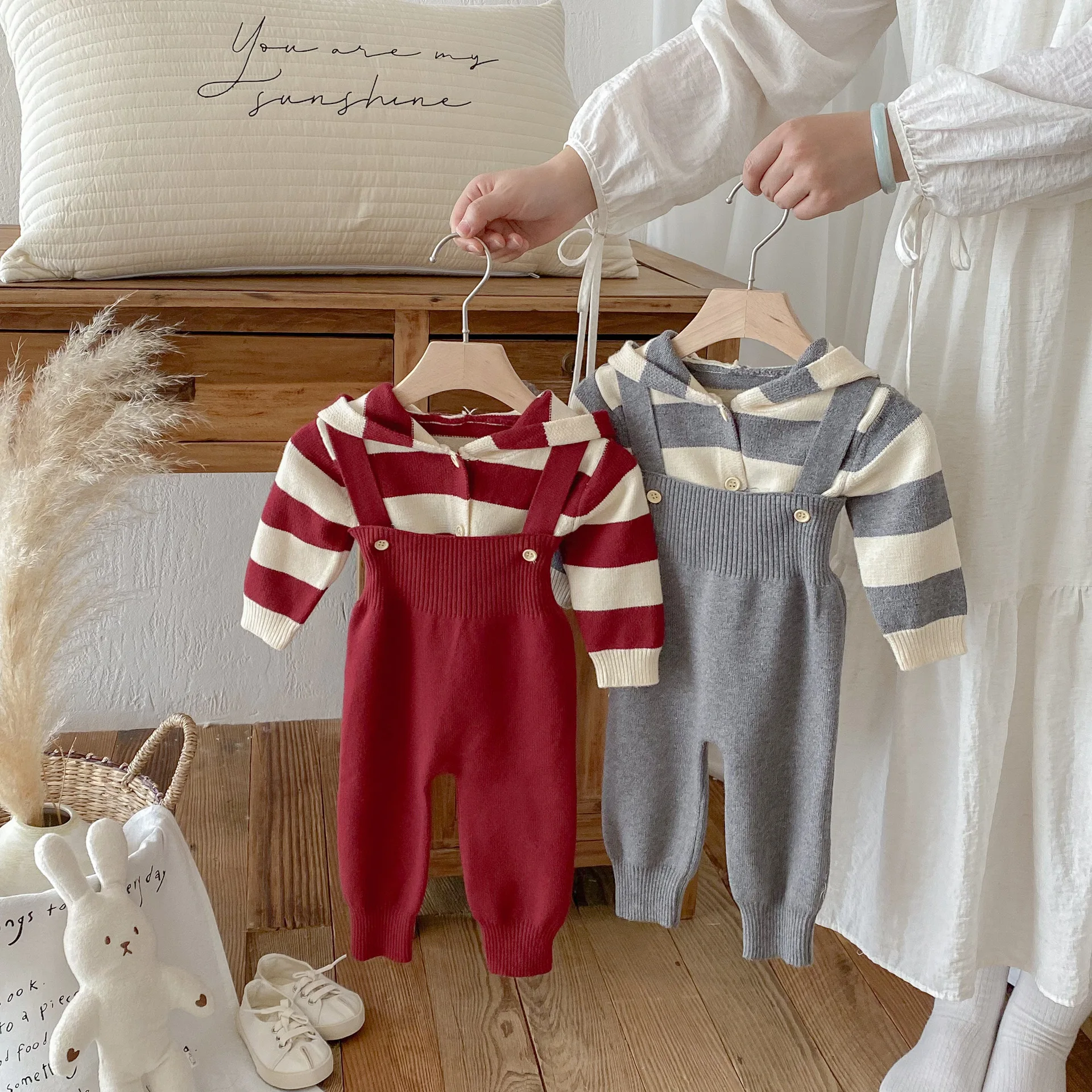 2026 Autumn New 0-24 Months Baby Clothing Set Infant Boys Knit Cardigans And Solid Cardigans 2PCs Sweater Suit